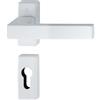 HOPPE Maniglia Hoppe Toulon con rosetta rettangolare foro cilindro 30x69 mm Bianco traffico (F9016)