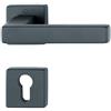 HOPPE Maniglia Hoppe Toulon con rosetta quadra foro cilindro 49x49 mm Nero opaco (F9714M)
