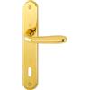 HOPPE Maniglia Hoppe Santiago con placca interasse 90 mm Ottone lucido (F71)