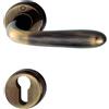 HOPPE Maniglia Hoppe Santiago rosetta e bocchetta tonde d. 44 mm foro cilindro Ottone bronzato (F73)