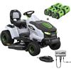 EGO TR 4201 E - Kit PROMO Trattorino Rasaerba 6000 mq - Include Batterie 4x10 Ah