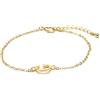 LUXENTER Bracciale Alphabet finitura oro 18k - Lettera G, Talla única, Metallo, Senza pietra preziosa