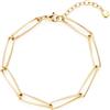 JEWELS BY LEONARDO Leonardo Jewels Bracciale Consenza Donna in Acciaio Inossidabile Colore Oro Con Moschettone Lunghezza:18.5cm 024445, 18,5 cm, Acciaio inossidabile, Nessuna pietra preziosa