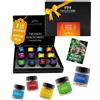 Hallingers Genuss Manufaktur Set regalo di spezie - 12 spezie provenienti da tutto il mondo in pregiata confezione regalo con ricettario pane Backlust XL, idea regalo per donne e uomini