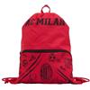 A.C. Milan Sacca Sportiva con Tasca Esterna, Sacca per Palestra con Logo, Borsa Sportiva, Prodotto Ufficiale, Rosso, 17 L