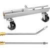 Aim Tools Idropulitrice Pulitore Sottocarro 13 Pollici 4000 PSI 1/4 Attacco Rapido Sotto Autolavaggio Acqua Scopa con Bacchetta di Estensione Diritta e Curva a 30 Gradi