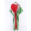 Fatto a mano Vintage Crepe Seta Abito Caftano Boho Kimono Tunica Abbigliamento Casual Resort