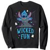 Disney Stitch in Hades Costume Wicked Fun Halloween Villains Felpa, Unisex per adulti, Nero, M