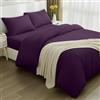 Utopia Bedding Set Copripiumino da 4 Pezzi - Copripiumino 200x200cm, Lenzuolo con Angoli 135x190cm, Federe 50x75cm - (Viola, Matrimoniale)