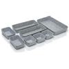 Generico Organizer per Cassetti in Feltro Set 8 Pezzi, Divisori Modulari Antiscivolo Salvaspazio, Porta Intimo, Biancheria, Calzini e Accessori per Cucina, Bagno, Armadio, Comodino e Ufficio
