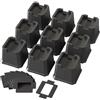 Lutown-Teen Set di 9 rialzi per mobili da 7,6 cm, resistenti, per ruote di divani, alzate per sedie, divani, tavoli, colore nero