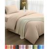 Utopia Bedding Set Copripiumino da 3 Pezzi - Copripiumino 135x200cm, Lenzuolo con Angoli 90x190cm, Federa 50x75cm - (Beige, Singolo)