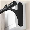 niffgaff Supporto per Bastone Tenda Senza Fori per Cassonetto Tapparella - Fissaggio Autoadesivo, Set da 2 per Bastoni 19-28 mm, Metallo Resistente, Installazione Rapida, Nero
