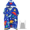 JORAKI Asciugamani da bagno per bambini, in microfibra, accappatoio poncho da bagno per bambini, ultra morbido e assorbente, con cappuccio, per ragazze, ragazzi, adolescenti, 6-14 anni
