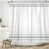 SDOTPMT 120x180cm Tenda da doccia verde e bianca moderna classica verde a strisce tenda da bagno Countryside Farmhouse Minimalismo Tenda da bagno per la decorazione del bagno con ganci