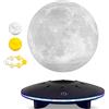 DIDWI Lampada lunare a levitazione, luce lunare rotante con stampa 3D, lampada lunare a levitazione magnetica, lampade a sfera a LED, luci notturne, arredamento della camera (3 colori)