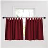 PONY DANCE Tende Corte Oscuranti Natalizie per Casa Tende Cucina Termiche per Finestre Piccole con Passanti Decorazione Curtain Oscurante da Interno 2 Pezzi 140x90 CM, Rosso