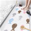 MACUNIN Tappetino Antiscivolo per Doccia, 100 x 40 cm, Morbido Tappetino da Bagno con Fori di Drenaggio, Tappetino da Bagno in PVC con Massage Loofah per Vasca da Bagno, Doccia e Zone Umide, Tappeto