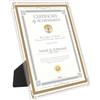 FramePro Cornice portafoto formato A4, in vetro, per certificati, certificati, documenti, da parete, colore: oro