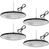 Sigmaled lighting, Lampada LED UFO per Capannone 150W 15.000lm, Faro IP65, Bianco Freddo 6000K, Illuminazione Industriale Luci per Officina Magazzini Garage, Proiettore industriale High Bay, pack 4