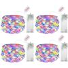 ENLACE Catena di luci a LED, 3 metri, 30 LED multicolore, funzionamento a batteria con timer, set da 4