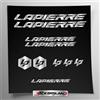 Stickersland Kit adesivi compatibile con telaio Lapierre MTB Mountainbike e casco | decals sticker Decalcomanie bici scritte loghi | Stickersland® (Argento Lucido Metallizzato)