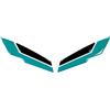 Tankpad Kit grafica 3D compatibile con Yamaha MT-09 Midnight Cyan 2024 X550350VA