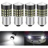 KATUR 1156 BA15S 7506 1073 1095 Lampadina a LED 3014 54 Chipset 650 Lumens per Segnale di Direzione Back Up Freno Anteriore Stop Stop Parcheggio Luci RV, Xenon Bianco (Pack of 4)