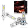 AUXIRACER H7+H1 LED Lampadine, 30000LM 100W 6500K Bianco Freddo, H7+H1 LED 500% Luminosità, Dimensioni Mini 1:1, Plug and Play, 12V Per Fari Auto e Moto, Pacco da 4