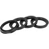 X AUTOHAUX - 4 anelli di centraggio per hub auto in plastica, da 72,6 mm a 57,1 mm, colore nero
