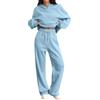 Generico Tuta Donna Sportiva Completo 2 Pezzi Invernale Termici Tute da Ginnastica in Pile Cotone Felpa con Cappuccio e Pantaloni Jogger Casual Completi Palestra Per La Casa Fitness Sportiva, S-3XL