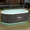 Arebos Vasca idromassaggio con illuminazione a LED | Gonfiabile | Indoor & Outdoor | 190x120 cm ovale | 2 persone | 90 getti di massaggio | con riscaldamento | 550 litri | Incl. copertura | Bubble Spa