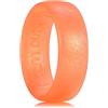 King Will Fede nuziale da uomo in silicone, 8 mm, vestibilità comoda, con design unico con scanalatura interna, anelli di fidanzamento in gomma per uso quotidiano e attività - Confezione multipla da 1