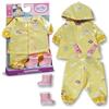 BABY born Outfit pioggia 43 cm con impermeabile e stivali | Impermeabile, pantaloni da pioggia, stivali di gomma, adatti a bambole da 43 cm