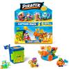 PIRATIX ADVENTURE WORLD PIRATIX Golden Treasure Series -Captain Pack Deep Water.Include 4 Piratix;1 capitano d'oro e 1 pirata a sorpresa,4 accessori,1 fortezza,1 cannone, 2 tesori esclusivi e 2 bandiere.Confezione 4 su 6