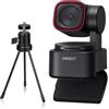 OBSBOT Tiny 3 Lite con Treppiede, 4K Webcam PTZ con Audio Spaziale, Array Tri-Mic, 1080P&120FPS HDR, Videocamera per PC con Tracciamento AI, Localizzatore Vocale, Ideale per lo Streaming