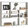 FMD Möbel Liberty A11 Libreria a Muro, truciolare, Bianco, 78.2 x 90 x 16 cm