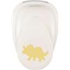 Vaessen Creative Perforatrice Decorativa Triceratopo (Dinosauro) di 2,3 x 1,8 cm-Accessori per Fai da Te, Scrapbooking Fustella per Biglietti, Album Foto e Journaling, Bianco-Oro, 23 x 18 mm