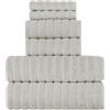BERIBO Set di asciugamani turchi, 100% cotone (nuvola), 6 pezzi, 620 g/m² (Sahara)