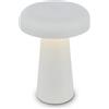 BRILONER - Lampada da tavolo senza fili con bordo luminoso, touch dimmer continuo, ip44, cavo usb-c, batteria sostituibile, lampada da scrivania senza fili, comodino, 12 x 17 cm, grigio chiaro