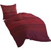 Bierbaum 4429_04 - Lenzuola in Satin di Cotone makò, Motivo 04, Colore: Rosso, Colore: Rosso, 155 x 220