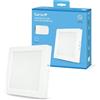 Garza Plafoniera LED da Soffitto, montaggio superficiale, quadrata, lampada da soffitto, 22 cm, 18 W, bianco freddo 6500 K, 1950 lm, 30.000 ore, IP20, bianco, risparmio energetico 80%