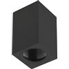 GTV - Faretto da superficie Plafoniera Spot GU10 Quadrato Alluminio Nero Lampada da soffitto Illuminazione interna Faretto a montaggio superficiale Downlight Moderno per la casa