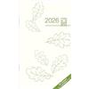 Zettler Agenda tascabile 1M/2S Riciclaggio 2026 - Pianificatore mensile 9 × 15 cm, 32 pagine in carta riciclata, 1 mese su 2 pagine, suddivisione oraria 8-19, conteggio giorni lavorativi e settimane