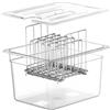 Kensbro Contenitori Sottovuoto,Sous Vide Contenitore - 11L con coperchio e rack per Sous Vide Stick Garer Diverse marche, contenitore trasparente multifunzionale (senza BPA)