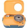 Goshyda Lunch Box, 1100 Ml Doppio Strato 3 Griglia, Lunch Box Termico in Acciaio Inossidabile 304 con Bacchette Cucchiaio Zuppa Ciotola, Contenitore per Alimenti per Bambini Studenti