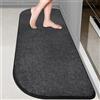 DOMUSTEX Tappeto Antiscivolo e Lavabile in Lavatrice 60x180cm Semicerchio, Zerbino Interno, Tappetino d'Ingresso Assorbenti per Cane, Corridoio, Bagno, Cucina