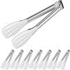 Homgaty 8 Pinze da Cucina,17,8 cm, Pinze da Buffet in Acciaio Inox Professionale Piccole, Pinzette Professionali per Chef, Bistecche, Barbecue, per Pane, Torte, Matrimoni, Compleanni, Feste