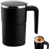Umllpet Tazza da caffè automatica auto-commovente, 380 ml, tazza termica con indicatore di temperatura, miscelatore magnetico automatico per picnic, campeggio, hotel (nero)