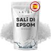 Laiol Sale di Epsom Puro - Solfato di Magnesio Naturale - Sali di Epsom per Bagno Rilassante, Bendaggi, Cura delle Piante e Uso Alimentare - Sale Inglese Multiuso